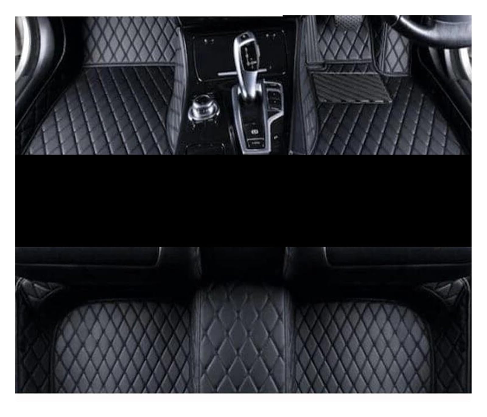Automatten Für Chrysler 300 300C 2004 2005 2006 2007 2008 2009 2010 rutschfeste Teppiche Matte Teppiche Pad Autozubehör Anti-Schmutz-Pad Auto-Fußmatten Gummimatten Auto(RHD Black) von PUQWRIM