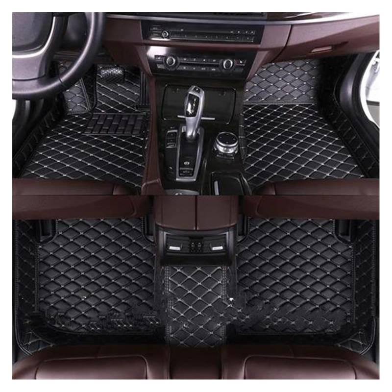 Automatten Für Jetour Für Dashing 2022 2023 2024 Nach Auto Fuß Pads Automobil Teppich Abdeckung Innen Zubehör Auto Fußmatten Gummimatten Auto(Black-Beige) von PUQWRIM
