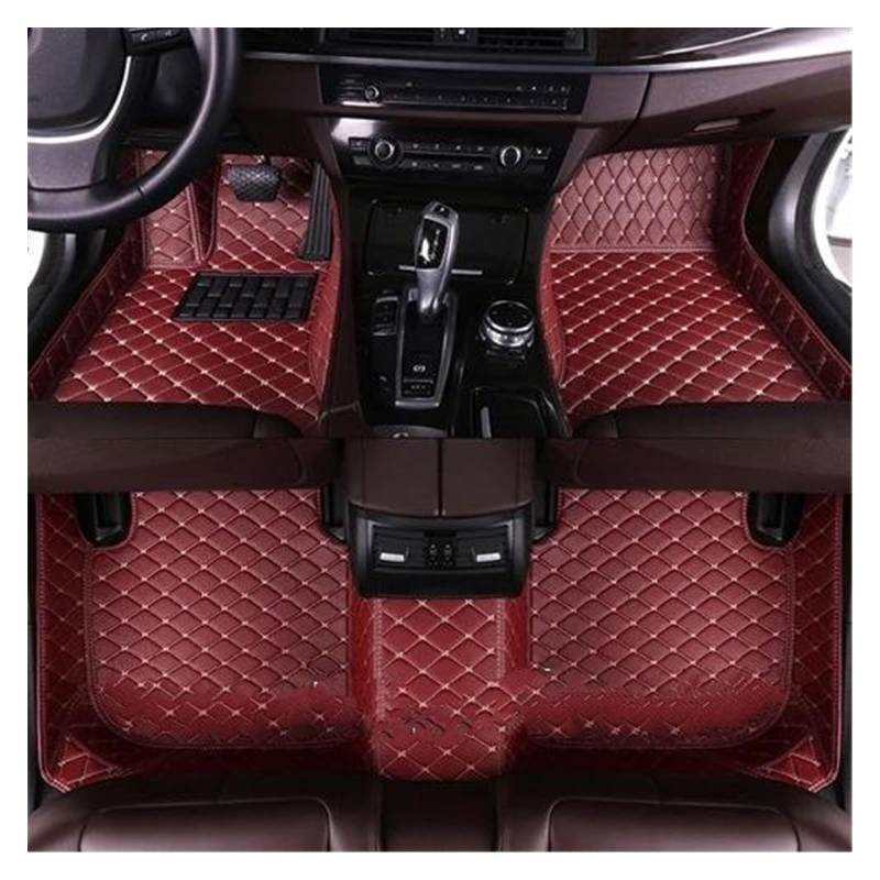 Automatten Für Jetour Für Dashing 2022 2023 2024 Nach Auto Fuß Pads Automobil Teppich Abdeckung Innen Zubehör Auto Fußmatten Gummimatten Auto(Wine Red) von PUQWRIM