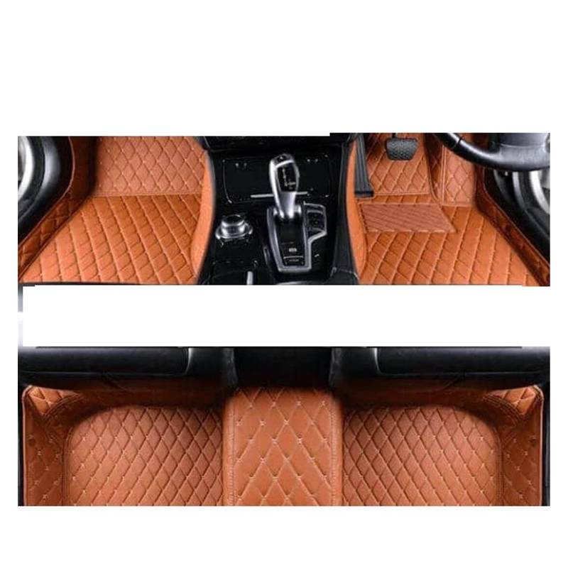 Automatten Für Nissan Für Versa Für Note 2014~2023 E12 Pads Auto Matten Vollen Satz Schmutz-beständig Pad Auto Zubehör Innen Auto Fußmatten Gummimatten Auto(RHD Brown,2012-2013) von PUQWRIM