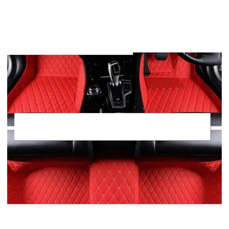 Automatten Für Toyota C-HR Für CHR 2016 2017 2018 2019 2020 Auto Fußmatten Teppiche Teppiche Pads Innen Teile Zubehör Gummimatten Auto(RHD RED) von PUQWRIM