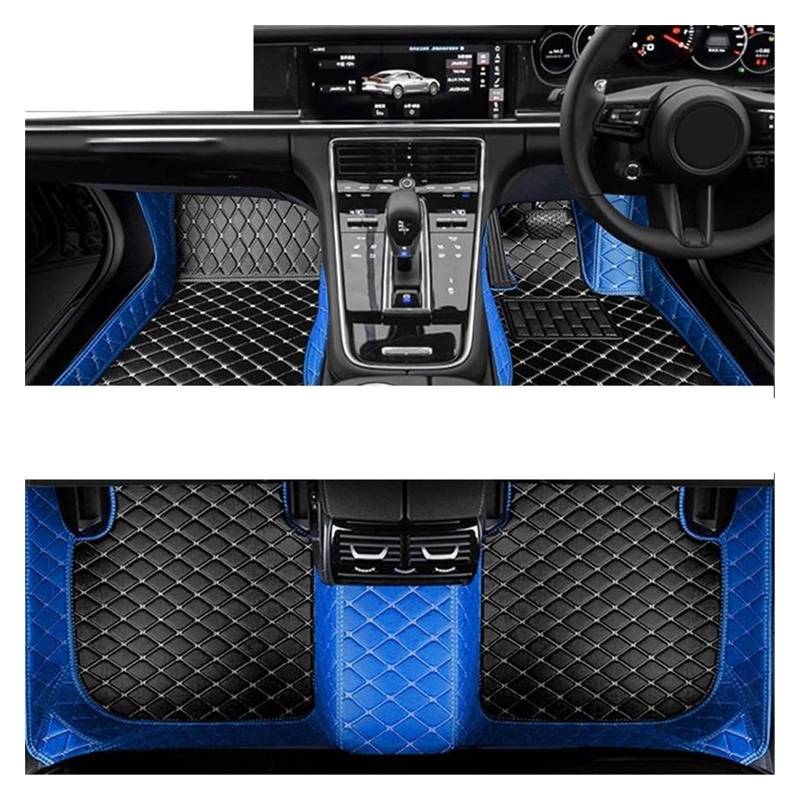 Automatten Für Toyota Für C-HR Für CHR 2016 2017 2018 2019 2020 Teppiche Teppiche Pads Innen Teile Zubehör Auto Fußmatten Gummimatten Auto(RHD Black Blue) von PUQWRIM