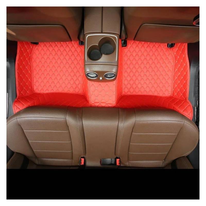 Automatten Für Toyota Für Camry 2018 2019 2020 2021 2022 2023 wasserdichte Fuß Pads Teppich Auto Zubehör Custom Car Boden Matte Gummimatten Auto(Rear Row-Red) von PUQWRIM