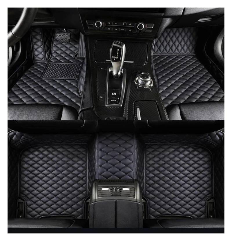 Automatten Für X3 E83 F25 X4 F26 X5 E70 F15 X5M F85 X6 E71 F16 X6M F86 I3 I8 Z4 Innen Zubehör Custom Car Fußmatten Gummimatten Auto(All Black) von PUQWRIM