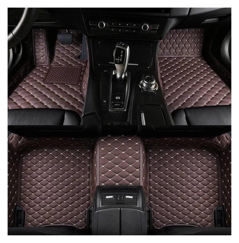 Automatten Für X3 E83 F25 X4 F26 X5 E70 F15 X5M F85 X6 E71 F16 X6M F86 I3 I8 Z4 Innen Zubehör Custom Car Fußmatten Gummimatten Auto(Coffee) von PUQWRIM
