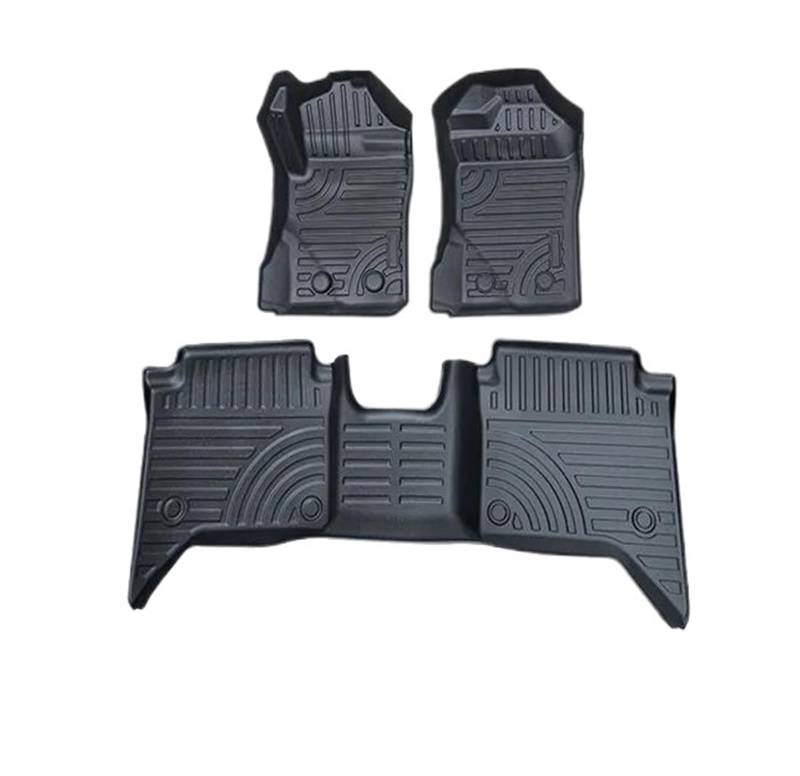 Automatten Pad Für Ford Für Ranger Für Next-gen 2022 2023 + Doppel Kabine Modell Auto Matte 3D Design 4X4 Auto Zubehör Custom Auto Fußmatten Fuß Gummimatten Auto(Driver on Left) von PUQWRIM