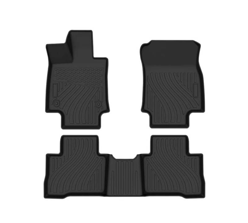 Automatten TPE-Fußmatten Cargo-Liner-Set Für Toyota Für RAV4 2019 2020 2021 2022 2023 Alle Modelle Zubehör Schutzmatte Vorne Und Hinten 2-reihig Gummimatten Auto(3PCS Set) von PUQWRIM