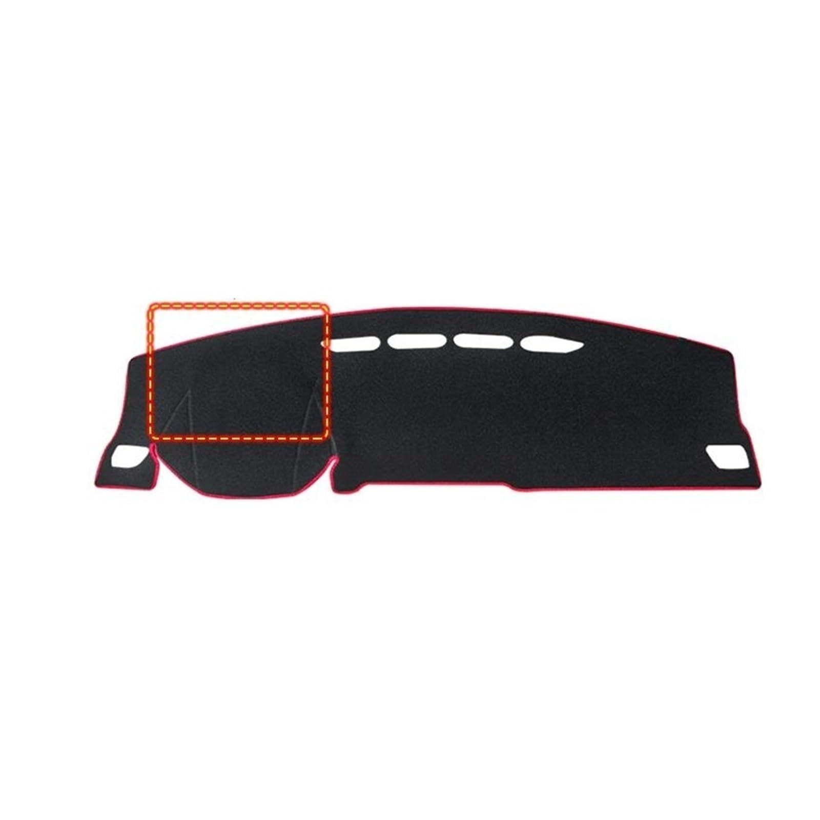 Dash Matte Für Haval Für Jolion 2021 2022 2023 Auto Dashboard Abdeckung Vermeiden Licht Matten Anti-Uv Nicht-Slip Pad Instrument Panel Teppiche Armaturenbrett Abdeckung(A LHD Red Side) von PUQWRIM
