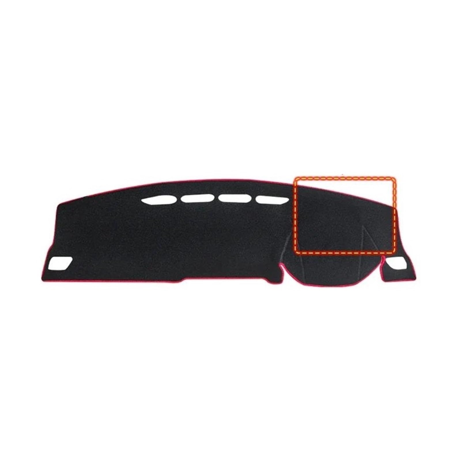 Dash Matte Für Haval Für Jolion 2021 2022 2023 Auto Dashboard Abdeckung Vermeiden Licht Matten Anti-Uv Nicht-Slip Pad Instrument Panel Teppiche Armaturenbrett Abdeckung(A RHD Red Side) von PUQWRIM