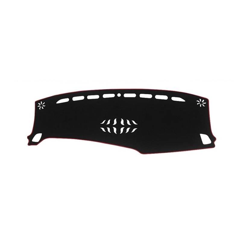 Dash Matte Für Kia Für Karneval KA4 2020 2021 2022 2023 2024 Auto Dashboard Abdeckung Matte Dash Board Sonnenschutz Pad Anti-Uv Nicht-Slip Matten Armaturenbrett Abdeckung(A LHD Red Side) von PUQWRIM