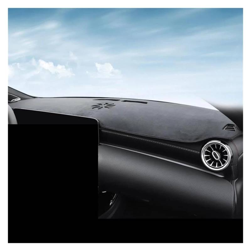Dash Matte LHD/RHD Für Benz A-Klasse W177 A160 A180 A200 A45 Flanell Dash Matte Dashboard Abdeckung Sonnenschutz Armaturenbrett Abdeckung Teppich Armaturenbrett Abdeckung(D,RHD) von PUQWRIM