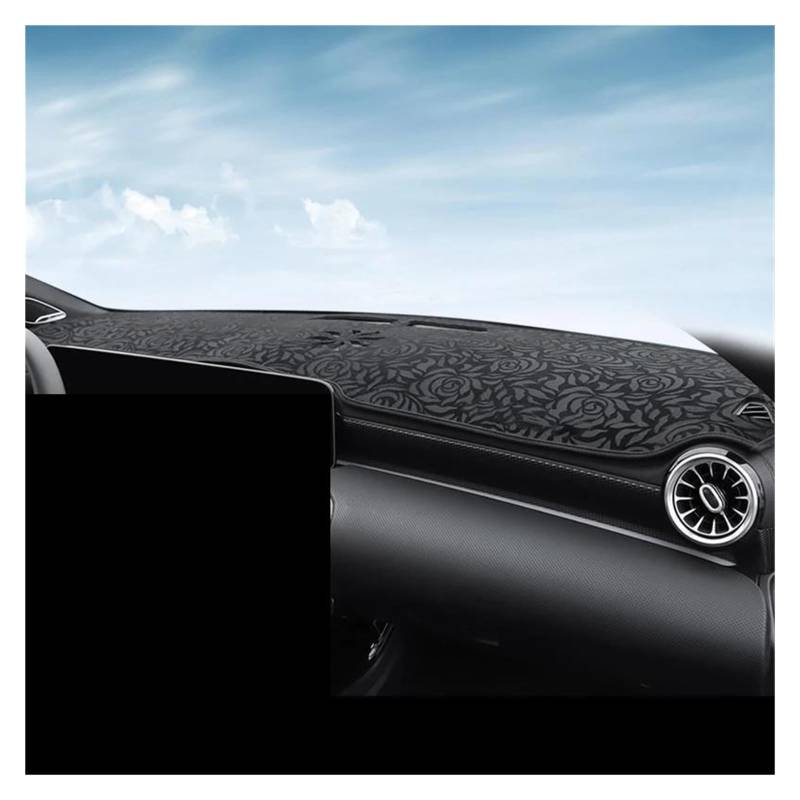 Dash Matte LHD/RHD Für Benz A-Klasse W177 A160 A180 A200 A45 Flanell Dash Matte Dashboard Abdeckung Sonnenschutz Armaturenbrett Abdeckung Teppich Armaturenbrett Abdeckung(E,Lhd) von PUQWRIM
