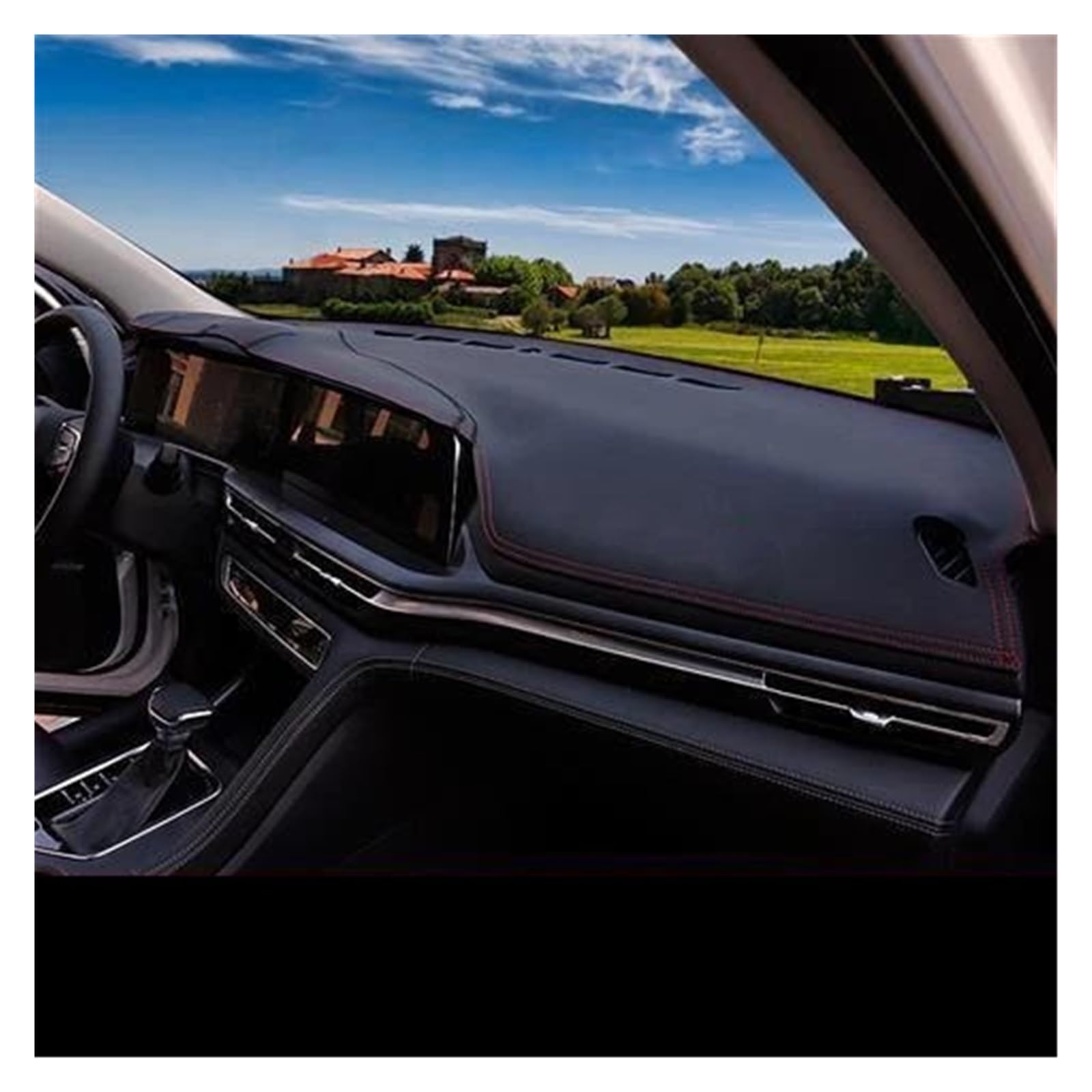 Dash Matte LHD/RHD Für Changan CS75 Für Plus 2019 2020 2021 2022 Flanell Slip Anti Matte Auto Dashboard Abdeckung Pad Dash Matte Teppich Armaturenbrett Abdeckung(A,Lhd) von PUQWRIM