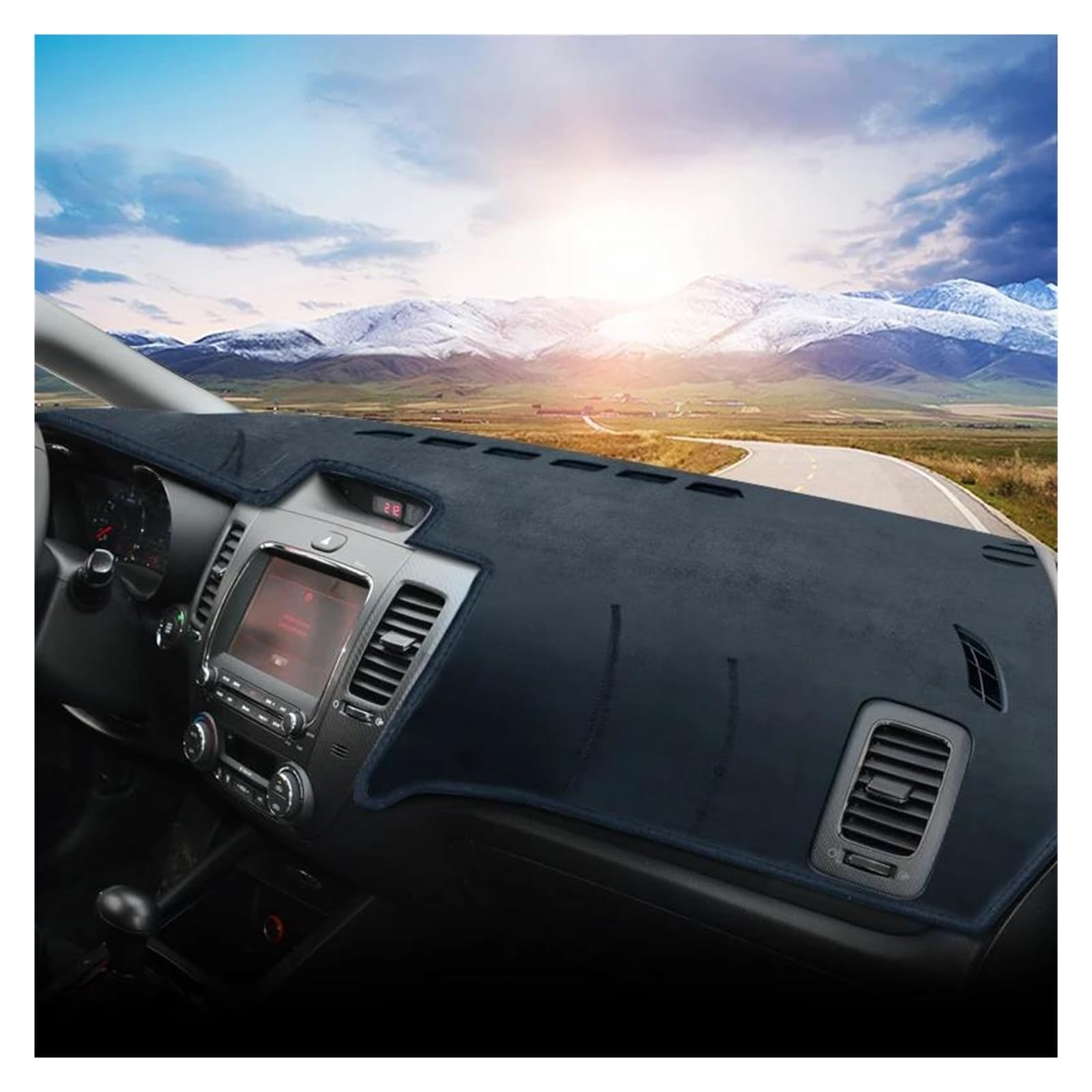Dash Matte LHD/RHD Für Kia Für Cerato Für Forte K3 2013 2014 2015 2016 2017 2018 Auto Dashboard Matte Vermeiden Licht Sonnenschutz Pads Abdeckung Armaturenbrett Abdeckung(B LHD Black) von PUQWRIM