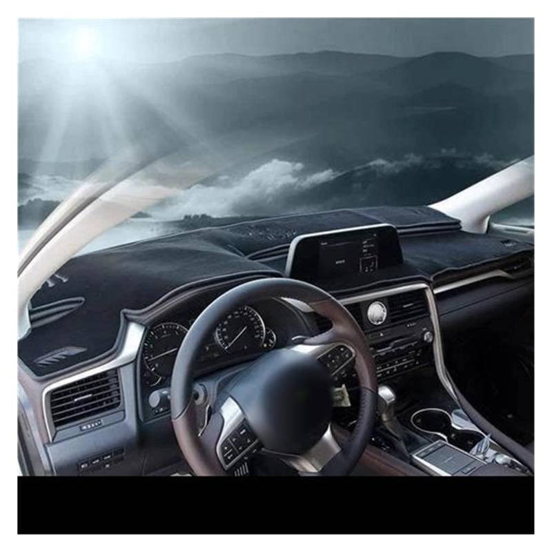 Dash Matte LHD/RHD Für Lexus Rx 2004~2020 Rx300 Rx330 Rx350 Rx270 Rx200t Rx450h 350 Flanell Auto Dashboard Abdeckung Anti-rutsch-Matte Armaturenbrett Abdeckung(A,LHD_AL10 2010-2015) von PUQWRIM