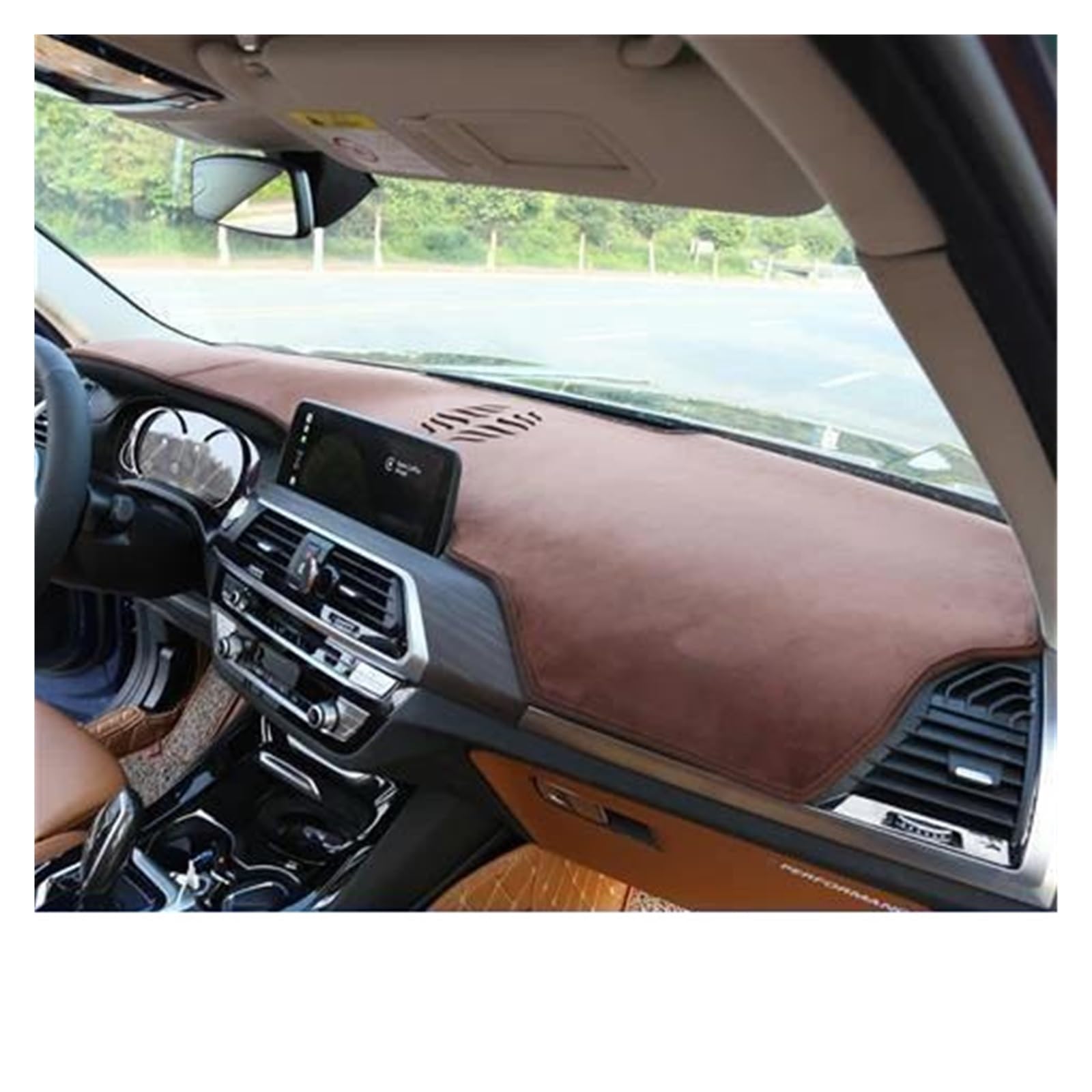 Dash Matte LHD/RHD Für X3 X4 G01 G02 2018 2019 2020 2021 2022 Flanell Dashboard Abdeckung Schutz Pad Sonnenschutz Teppich Dash Matte Armaturenbrett Abdeckung(A,LHD_with HUD) von PUQWRIM
