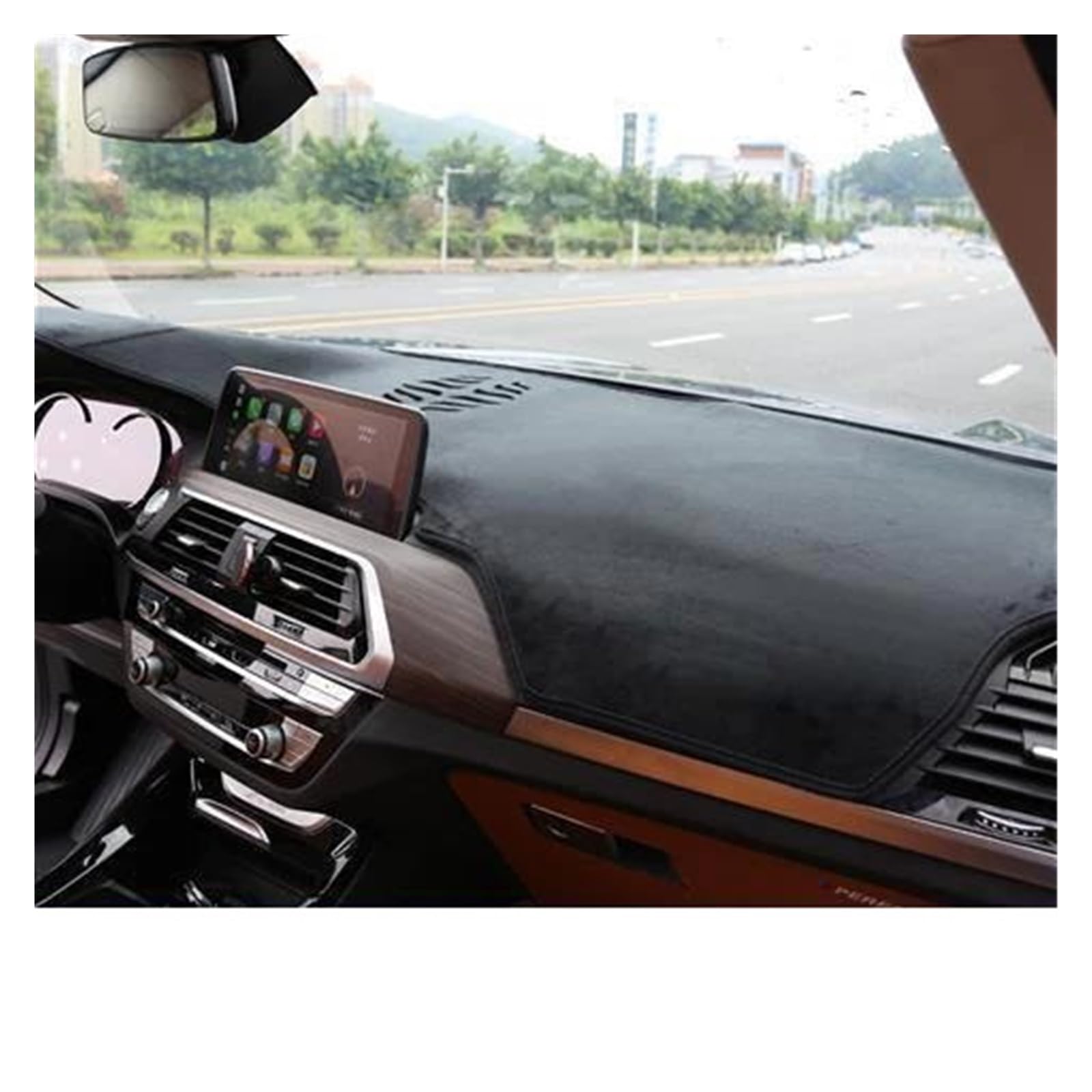 Dash Matte LHD/RHD Für X3 X4 G01 G02 2018 2019 2020 2021 2022 Flanell Dashboard Abdeckung Schutz Pad Sonnenschutz Teppich Dash Matte Armaturenbrett Abdeckung(B,RHD_with HUD) von PUQWRIM