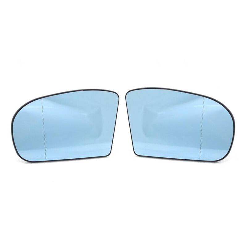 Ersatzspiegel 2PCS Seite Rück Beheizte Spiegel Glas Weitwinkel 2038100121 2038101021 Für Benz W203 W211 2000-2006 2005 2004 2003 2002 Außenspiegelglas(Blau) von PUQWRIM