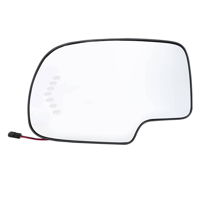 Ersatzspiegel Für GMC 1500 2003 2004 2005 2006 2007 Fahrer-/Beifahrerseite Tür Außenspiegel Glas Beheizte Blinker Lichtplatte Außenspiegelglas(Links) von PUQWRIM