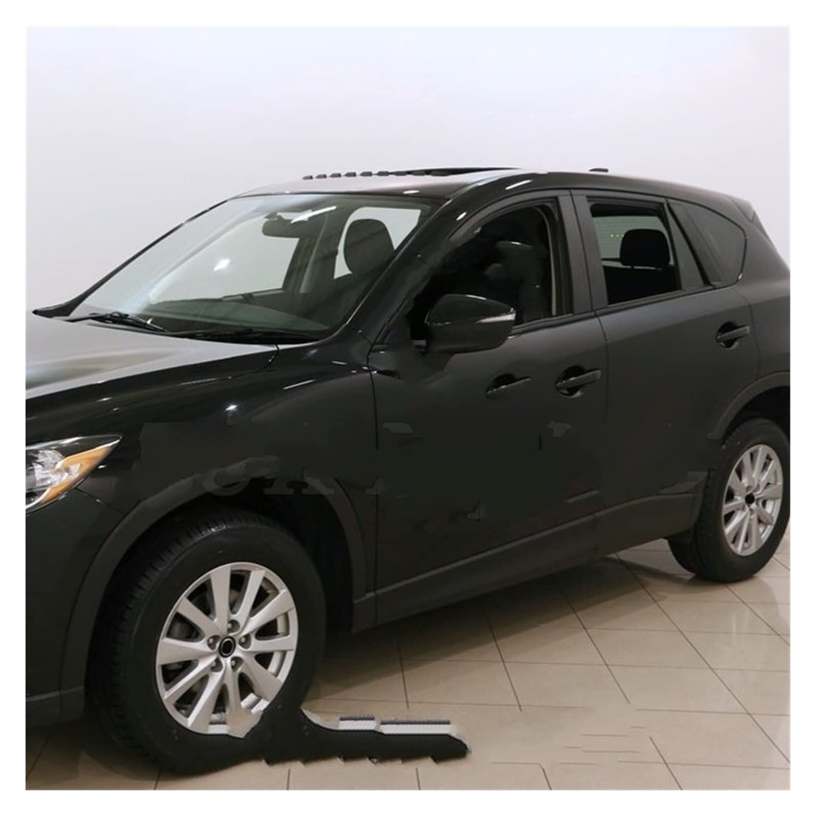 Ersatzspiegel Für Mazda CX-5 2015 2016 Mit Elektrischer Winkeleinstellung Klappheizung Toter Winkel Überwachung Auto Außenrückspiegel Assy Außenspiegelglas(Left Black(9-PINS)) von PUQWRIM