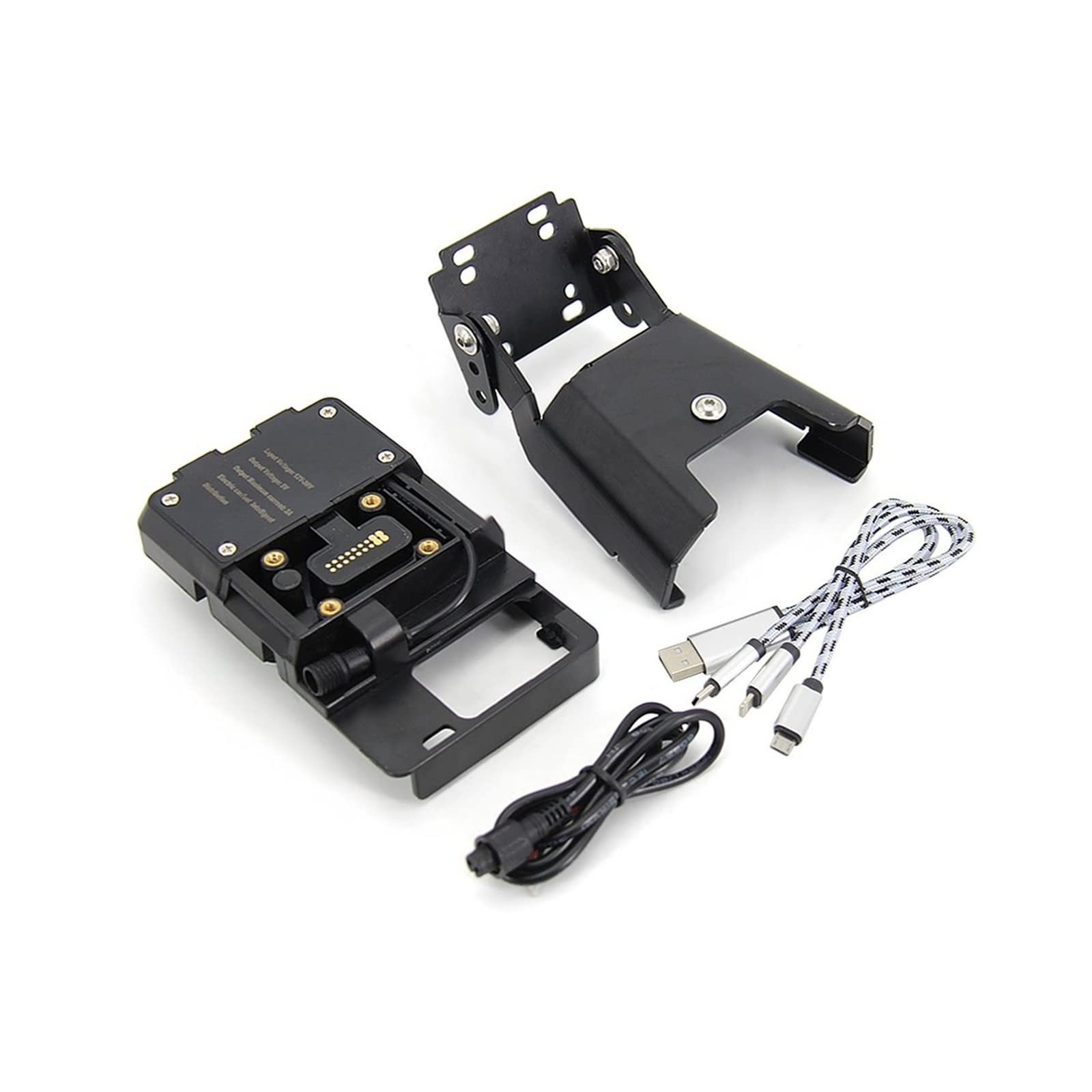 Motorrad Lenker Navigation Halterung Für Ducati Für Multistrada 1200 Für Enduro 950 S 1260 GT Motorrad USB Telefon Navigation Halterung USB Lade Unterstützung Zubehör(A Set) von PUQWRIM