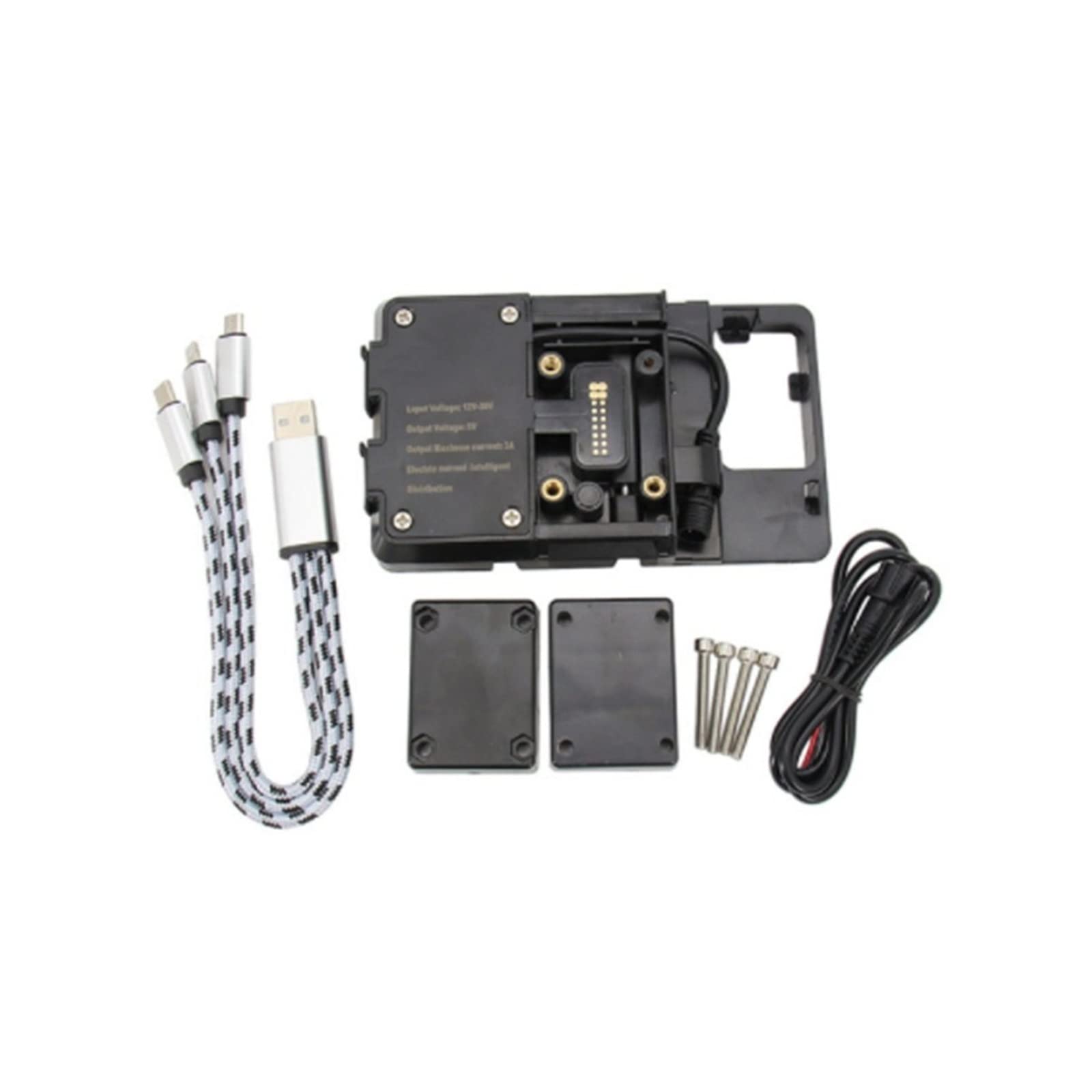 Motorrad Lenker Navigation Halterung Für Ducati Für Multistrada 1200 Für Enduro 950 S 1260 GT Motorrad USB Telefon Navigation Halterung USB Lade Unterstützung Zubehör(Phone Stand) von PUQWRIM