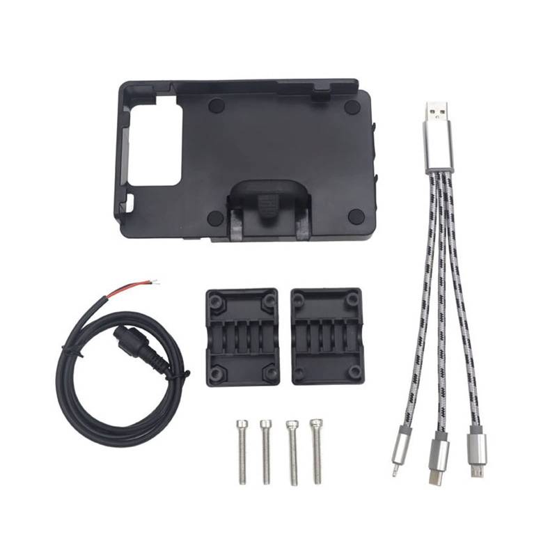 Motorrad Lenker Navigation Platten Halterung Motorrad Telefon GPS Halterung Navigationshalterung USB Wireless Ladestation Für Yamaha Für TENERE Für Tenere 660 Tenere660 XT660Z XT 660 Z (Größe : USB C von PUQWRIM