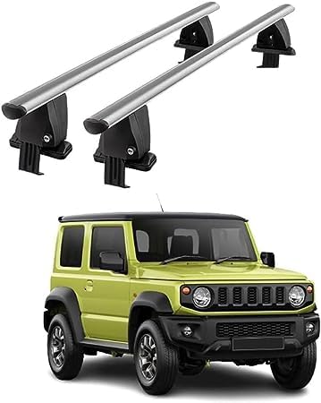 Kreuzschienen-Dachträger für Suzuki Jimny 2018-2022, Dachgepäckträger Frachtstangen Autozubehör Top für Wanderungen und Camping von PURAR