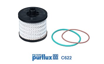 Purflux Kraftstofffilter [Hersteller-Nr. C622] für Citroën, Fiat, Opel, Peugeot, Toyota von PURFLUX
