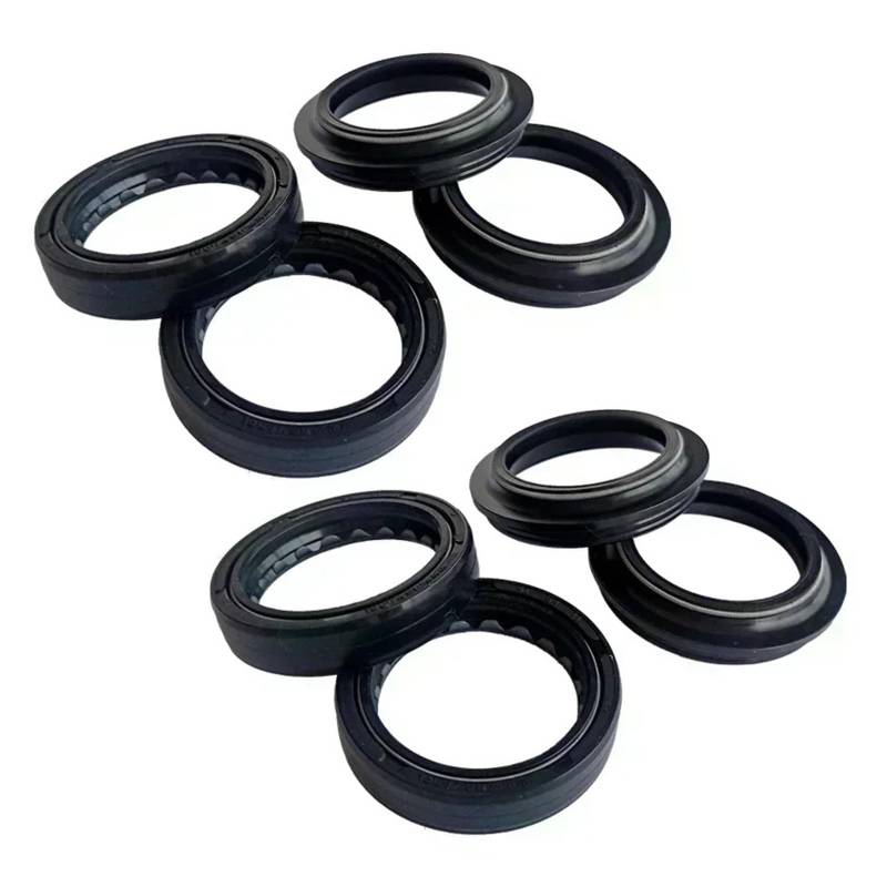 41x54x11 Front Shock Gabel Dämpfer Welle Öl Dichtung Halterungen Staub Abdeckung for ZXR400 ZX4R ZX 4R ZXR NINJA 400 ZX-4R NINJA400(4pc Seal 4pc Cover) von PUTHLLA