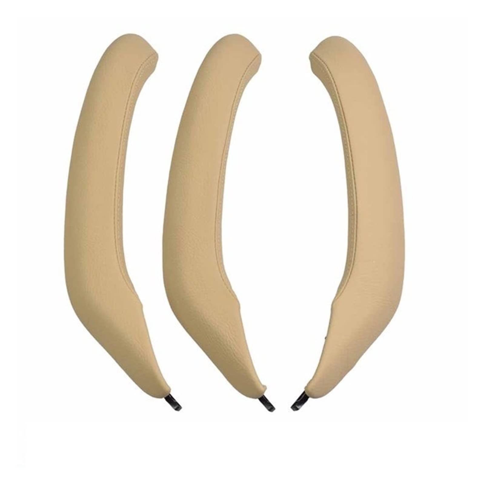 PUXJQ 3 Teile/Satz LHD Linkslenker Beige Äußeres Äußeres Leder Inneres Inneres Türzuggriff Zierblende Für BMW X3 X4 F25 F26(LHD Beige Set) von PUXJQ