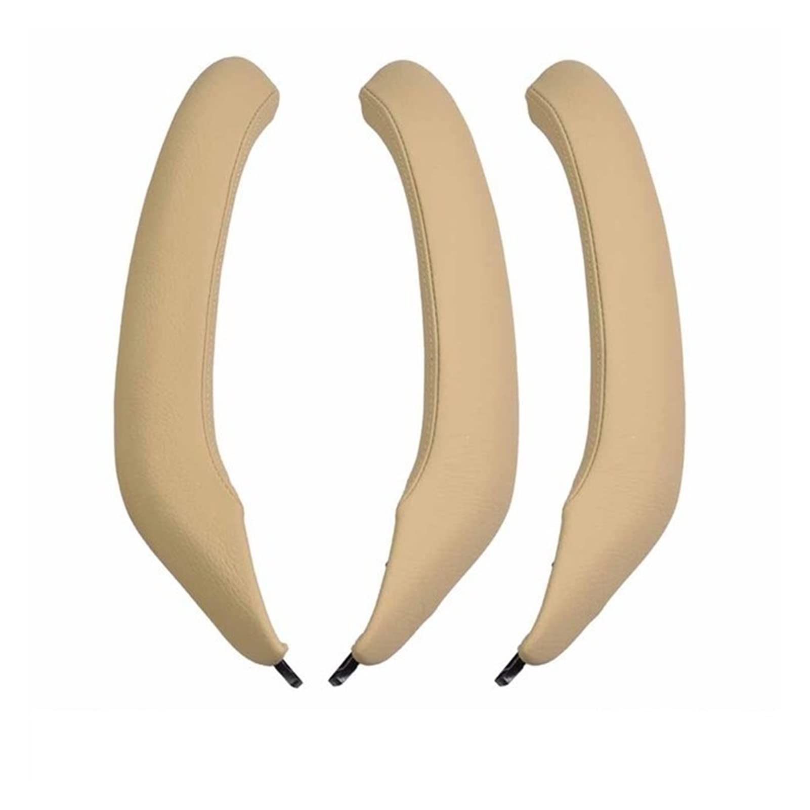 PUXJQ 3 Teile/Satz LHD Linkslenker Beige Äußeres Äußeres Leder Inneres Inneres Türzuggriff Zierblende Für BMW X3 X4 F25 F26(RHD Beige Set) von PUXJQ