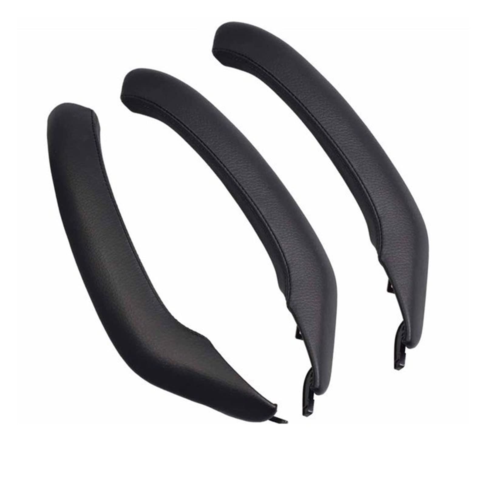 PUXJQ 3 Teile/Satz LHD Linkslenker Beige Äußeres Äußeres Leder Inneres Inneres Türzuggriff Zierblende Für BMW X3 X4 F25 F26(RHD Black Set) von PUXJQ