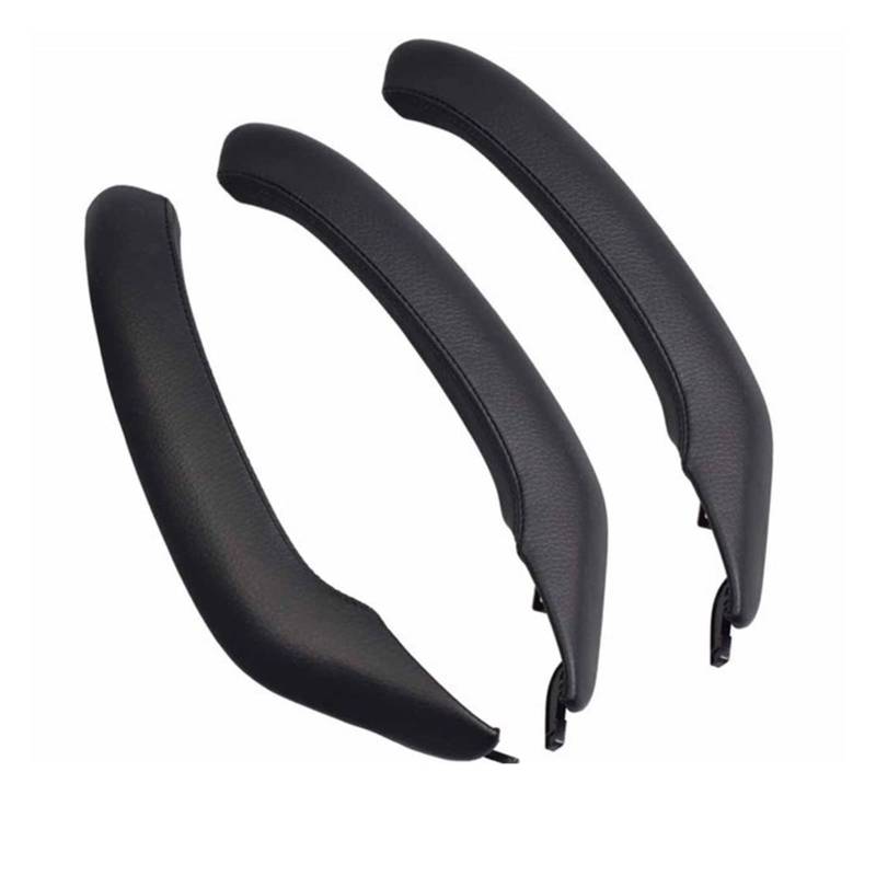 PUXJQ 3 Teile/Satz LHD Linkslenker Beige Äußeres Äußeres Leder Inneres Inneres Türzuggriff Zierblende Für BMW X3 X4 F25 F26(RHD Black Set) von PUXJQ