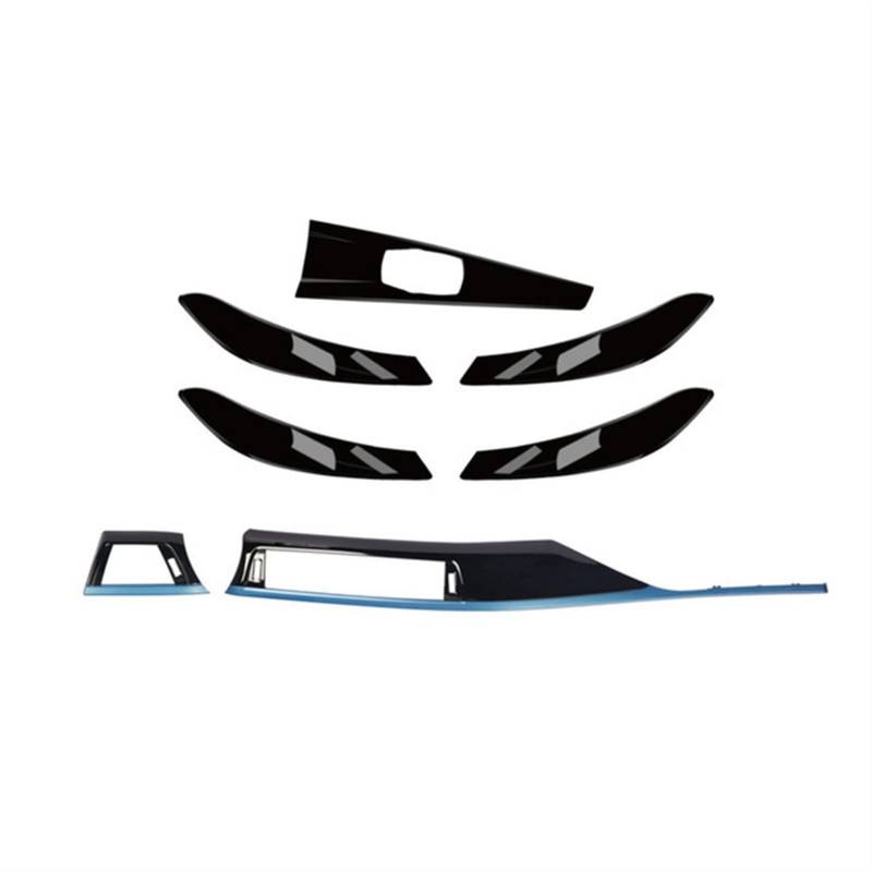 PUXJQ 7 Teile/Set Türgriff Abdeckplatte Lüftungsgitter Für BMW F30 F31 F34 F36 3/4 Serie 320i 325i 328i 2012-2018 Autozubehör(M Style Blue) von PUXJQ