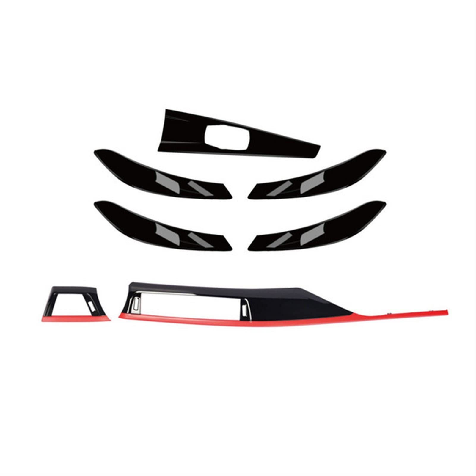 PUXJQ 7 Teile/Set Türgriff Abdeckplatte Lüftungsgitter Für BMW F30 F31 F34 F36 3/4 Serie 320i 325i 328i 2012-2018 Autozubehör(Sports Red) von PUXJQ