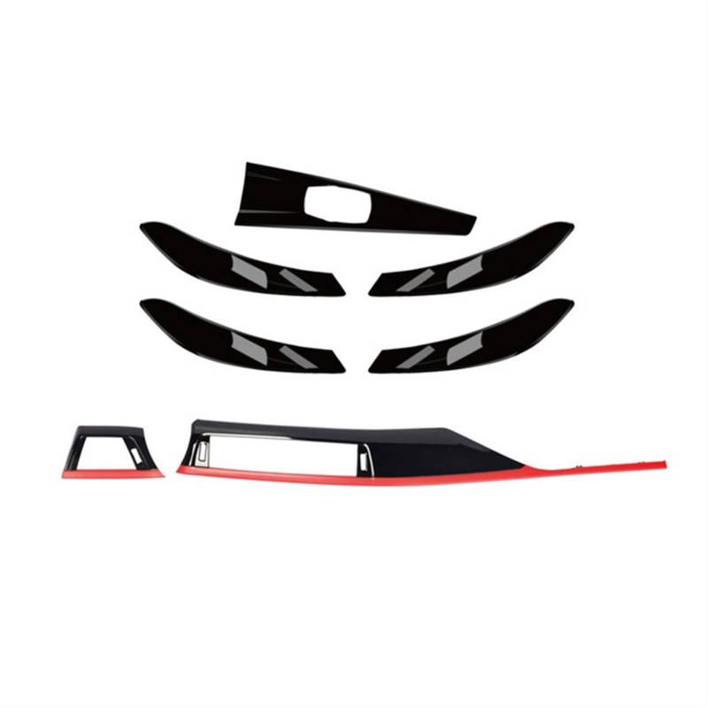 PUXJQ 7 Teile/Set Türgriff Abdeckplatte Lüftungsgitter Für BMW F30 F31 F34 F36 3/4 Serie 320i 325i 328i 2012-2018 Autozubehör(Sports Red) von PUXJQ