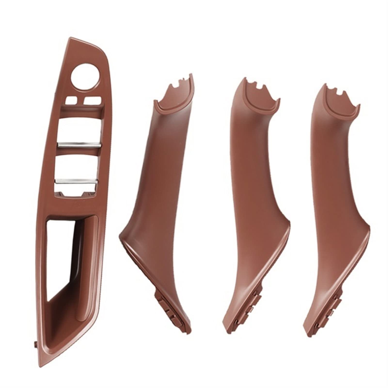 PUXJQ Auto-Innentürgriffverkleidung Pull Trim Cover Für BMW 5er F10 F11 Rot Braun Beige Schwarz Linkslenker LHD(Red-Brown-4pcs) von PUXJQ
