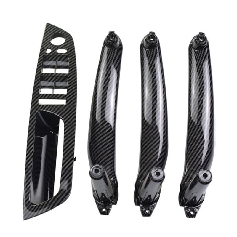 PUXJQ Autozubehör Auto Links Rechts Innentür Armlehne Griff Innenverkleidung Pull Trim Cover Für BMW E70 E71 X5 X6(Black-4pcs) von PUXJQ