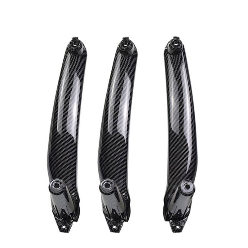PUXJQ Autozubehör Auto Links Rechts Innentür Armlehne Griff Innenverkleidung Pull Trim Cover Für BMW E70 E71 X5 X6(Carbon Fiber-RHD) von PUXJQ