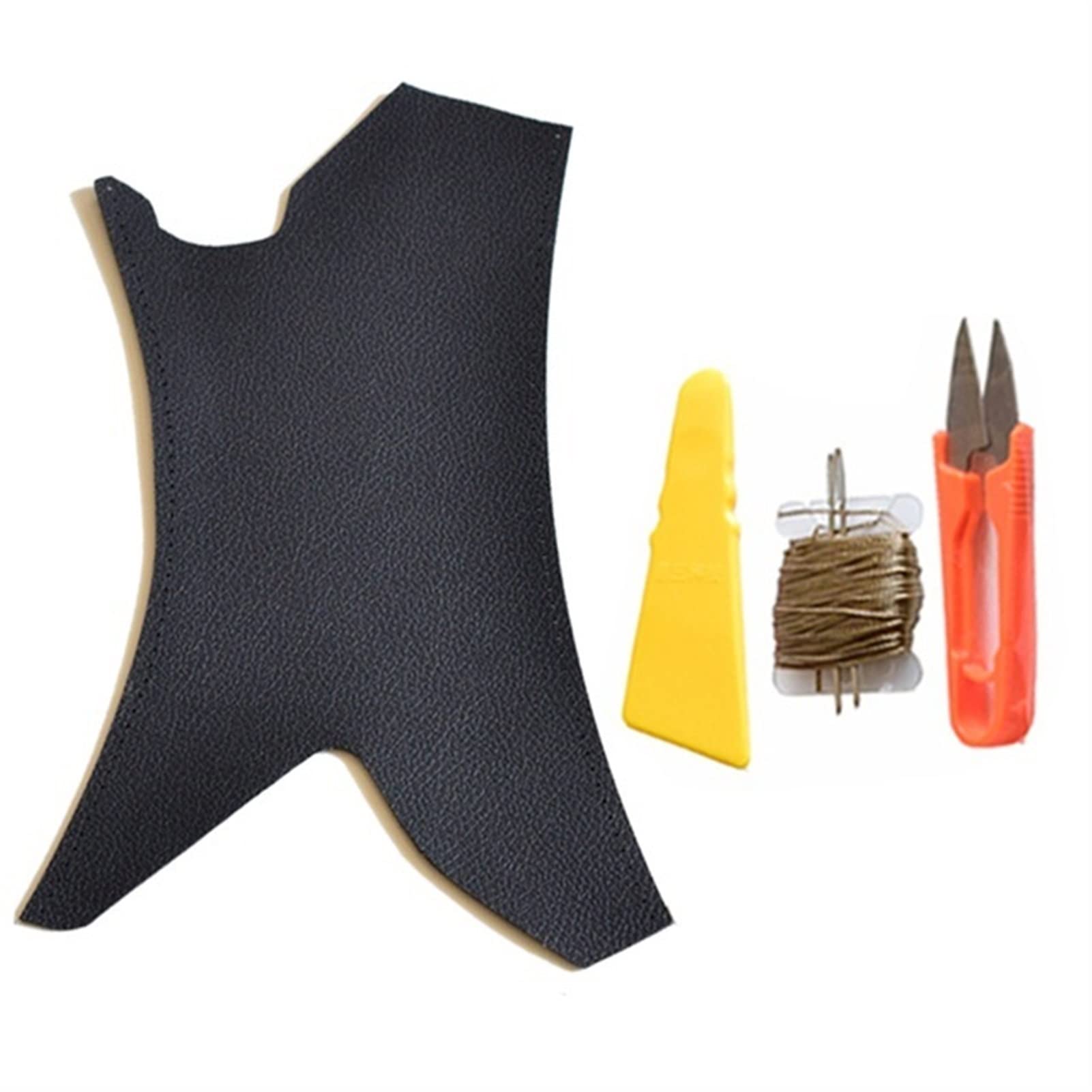 PUXJQ Für BMW 3er E90 E91 E93 05-12 AR Innentürgriff Handnähbezug Mikroleder Türverkleidung Zuggriff Abdeckrahmen(Black-Right) von PUXJQ