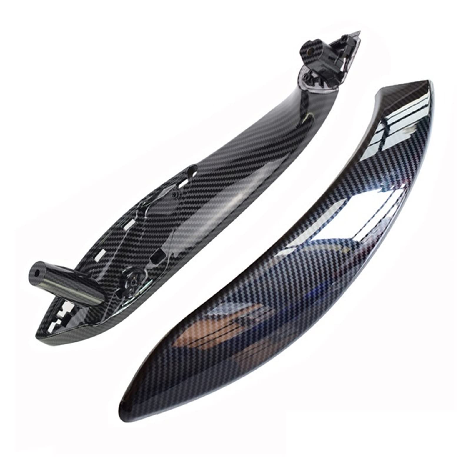 PUXJQ Für BMW 3er F30 F31 F34 2013~2018 Auto-Innentürgriff-Abdeckungs-Verkleidungs-Carbonfaser-ABS-Verkleidungsgriff-Aufkleber(Front-Left-Set) von PUXJQ