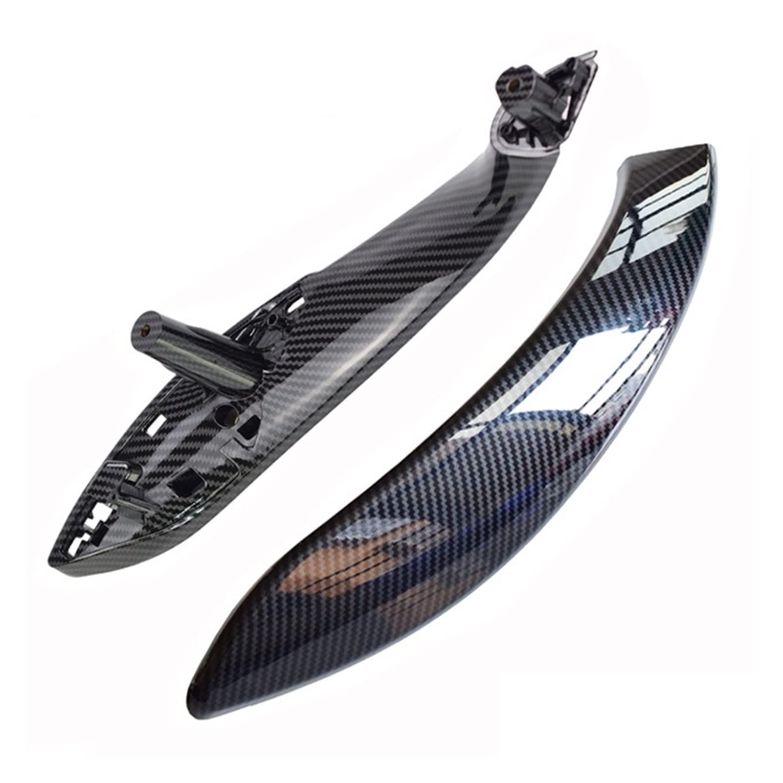 PUXJQ Für BMW 3er F30 F31 F34 2013~2018 Auto-Innentürgriff-Abdeckungs-Verkleidungs-Carbonfaser-ABS-Verkleidungsgriff-Aufkleber(Rear-Left-Set) von PUXJQ