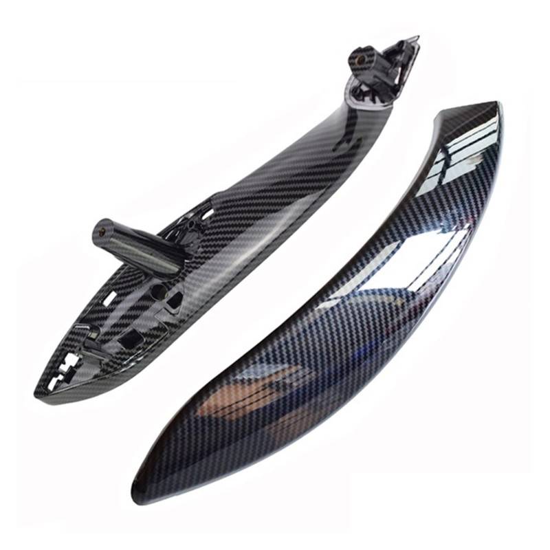 PUXJQ Für BMW 3er F30 F31 F34 2013~2018 Auto-Innentürgriff-Abdeckungs-Verkleidungs-Carbonfaser-ABS-Verkleidungsgriff-Aufkleber(Rear-Left-Set) von PUXJQ