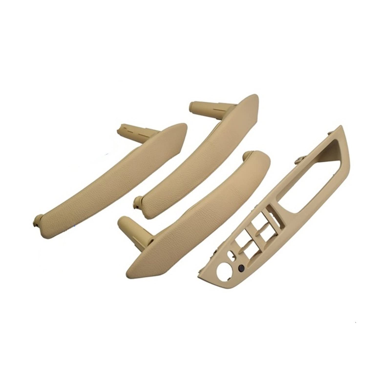 PUXJQ Für BMW E70 E71 E72 X5 X6 Panel Pull Trim Cover Kohlefaser Schwarz Beige Rechtes Seitenruder Das Den Armlehnengriff Der Inneren Tür Antreibt(RHD-Beie-Standard) von PUXJQ
