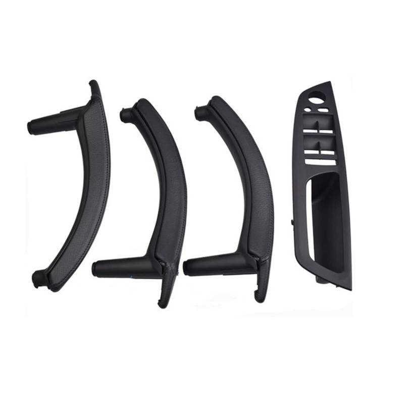 PUXJQ Für BMW E70 E71 E72 X5 X6 Panel Pull Trim Cover Kohlefaser Schwarz Beige Rechtes Seitenruder Das Den Armlehnengriff Der Inneren Tür Antreibt(RHD-Black-Hige) von PUXJQ