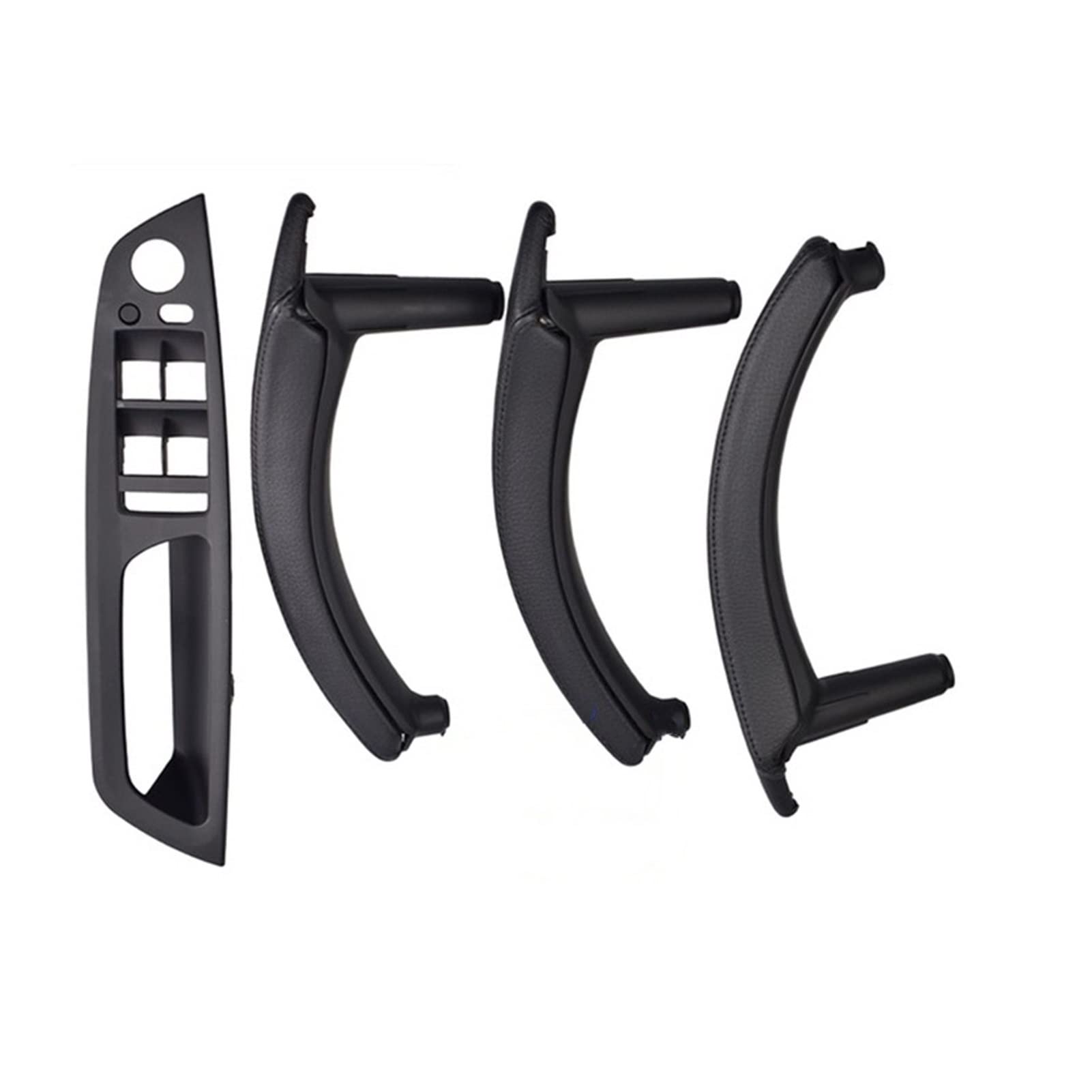 PUXJQ Für BMW E70 E71 E72 X5 X6 Panel Pull Trim Cover Kohlefaser Schwarz Beige Rechtes Seitenruder Das Den Armlehnengriff Der Inneren Tür Antreibt(RHD-Black-Standard) von PUXJQ