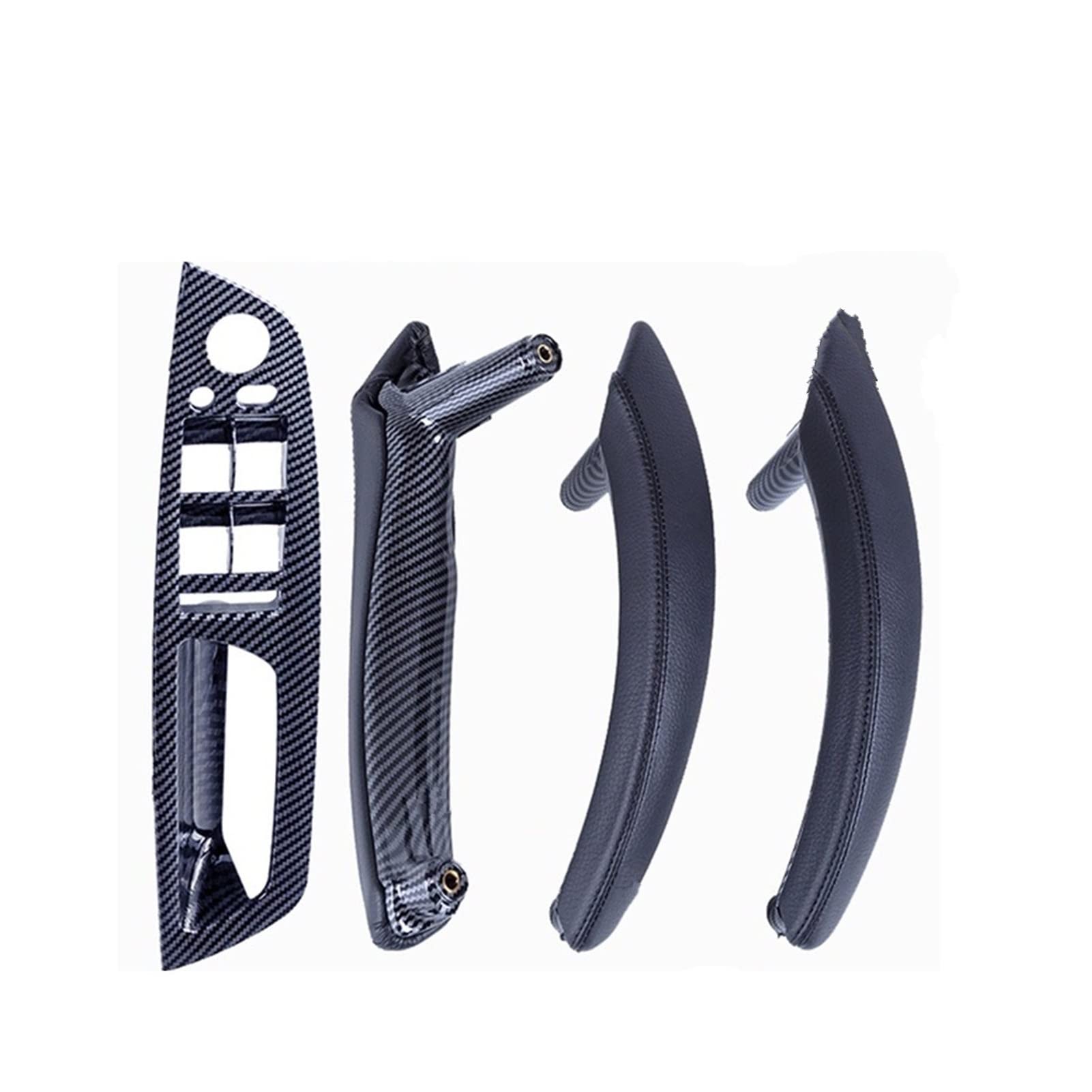 PUXJQ Für BMW E70 E71 X5 X6 2007-2013 Auto Links Rechts Innentürgriff Armlehne Leder Kompletter Zuggriffsatz Bezug(LHD-CF-Hige) von PUXJQ