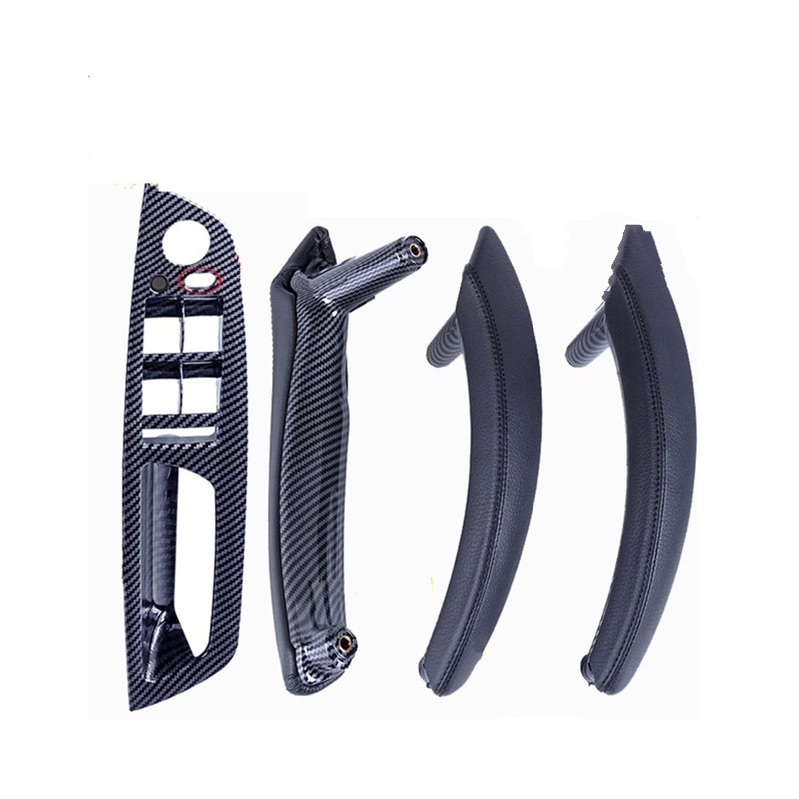 PUXJQ Für BMW E70 E71 X5 X6 2007-2013 Auto Links Rechts Innentürgriff Armlehne Leder Kompletter Zuggriffsatz Bezug(LHD-CF-Standard) von PUXJQ