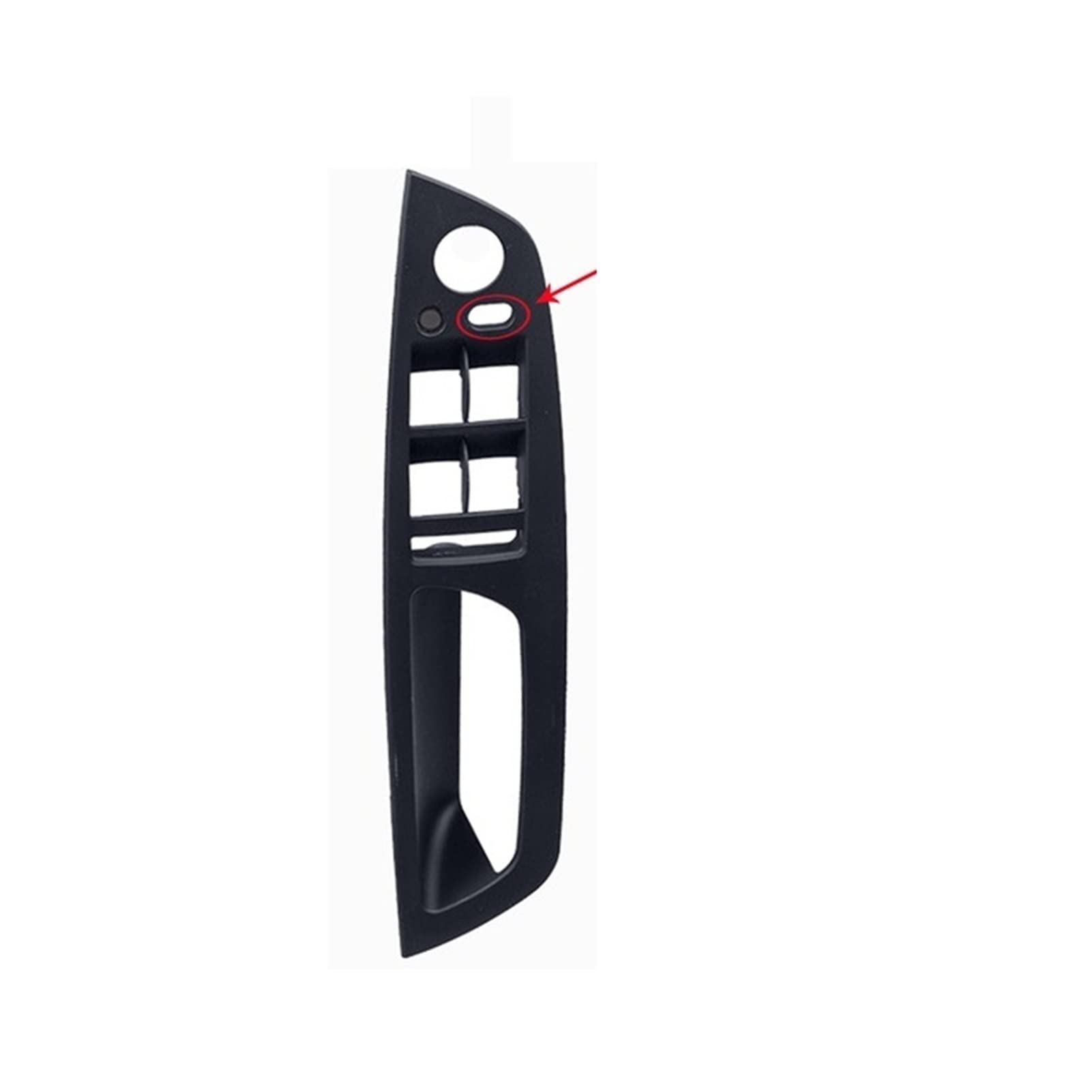PUXJQ Für BMW E70 E71 X5 X6 2007-2013 Kohlefaser Links Rechts Auto Innengriff Innentür Armlehne Panel Pull Trim Cover(Standard-Black) von PUXJQ